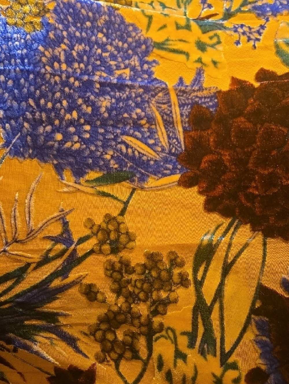 Floreat Mustard Floral Open-Front Kimono - Picture 4 of 4